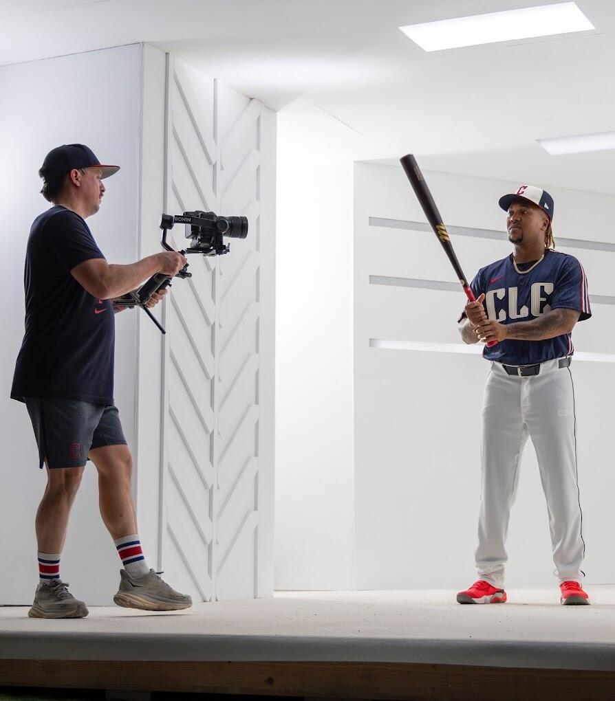 Behind the scenes of Ultimo Media filming for the Cleveland Guardians